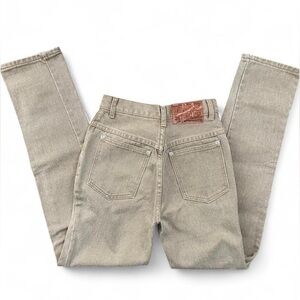 Vintage 80s/90s LA Blues Olive Green Denim Jeans Size 4